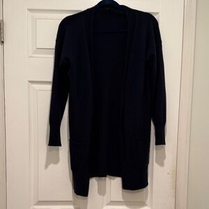 Women's Dark Navy mid length Cashmere cardigan